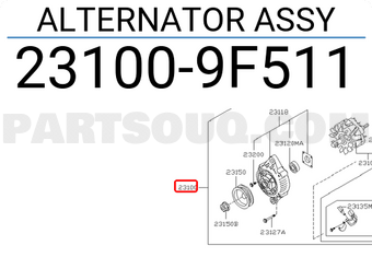 Nissan 231009F511 ALTERNATOR ASSY