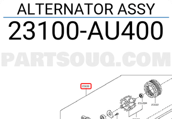 Nissan 23100AU400 ALTERNATOR ASSY
