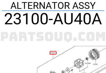 Nissan 23100AU40A ALTERNATOR ASSY
