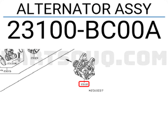 Nissan 23100BC00A ALTERNATOR ASSY