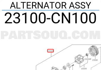 Nissan 23100CN100 ALTERNATOR ASSY