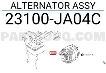 Nissan 23100JA04C ALTERNATOR ASSY