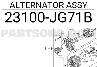 Nissan 23100JG71B ALTERNATOR ASSY