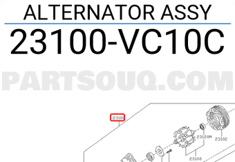 Nissan 23100VC10C ALTERNATOR ASSY
