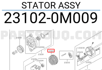 Nissan 231020M009 STATOR ASSY
