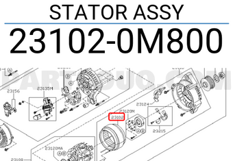 Nissan 231020M800 STATOR ASSY