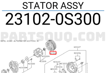Nissan 231020S300 STATOR ASSY