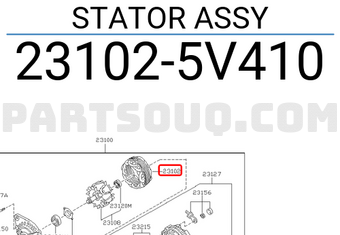 Nissan 231025V410 STATOR ASSY