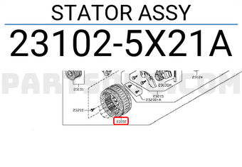 Nissan 231025X21A STATOR ASSY