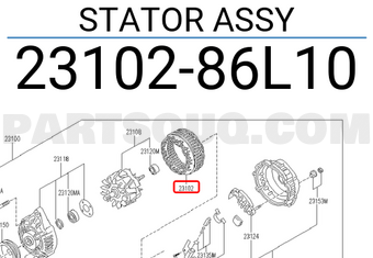 Nissan 2310286L10 STATOR ASSY