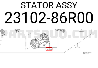 Nissan 2310286R00 STATOR ASSY