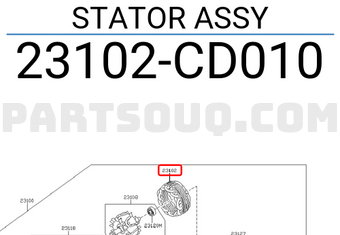 Nissan 23102CD010 STATOR ASSY