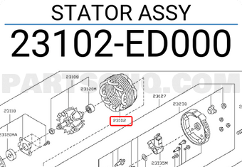Nissan 23102ED000 STATOR ASSY