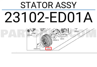 Nissan 23102ED01A STATOR ASSY
