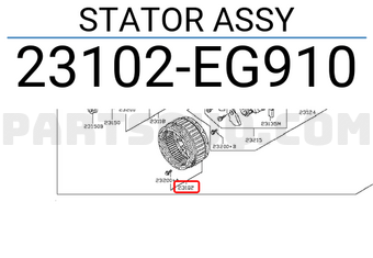 Nissan 23102EG910 STATOR ASSY