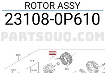 Nissan 231080P610 ROTOR ASSY