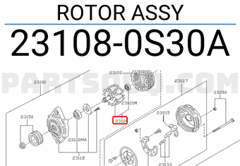 Nissan 231080S30A ROTOR ASSY