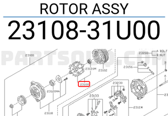 Nissan 2310831U00 ROTOR ASSY