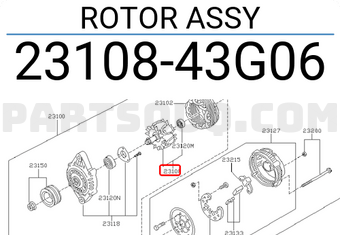 Nissan 2310843G06 ROTOR ASSY