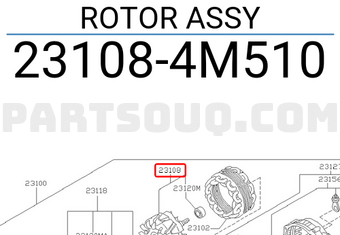 Nissan 231084M510 ROTOR ASSY