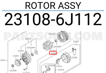 Nissan 231086J112 ROTOR ASSY