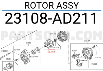 Nissan 23108AD211 ROTOR ASSY