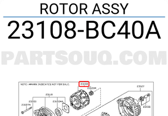 Nissan 23108BC40A ROTOR ASSY