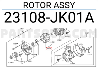 Nissan 23108JK01A ROTOR ASSY