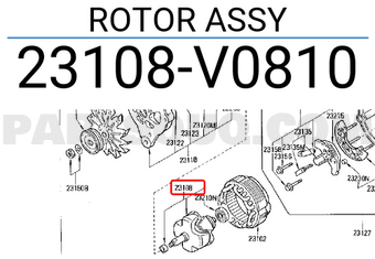 Nissan 23108V0810 ROTOR ASSY