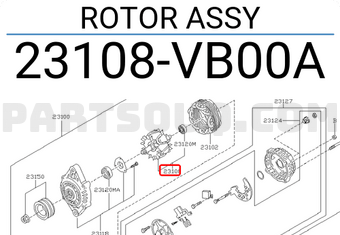 Nissan 23108VB00A ROTOR ASSY