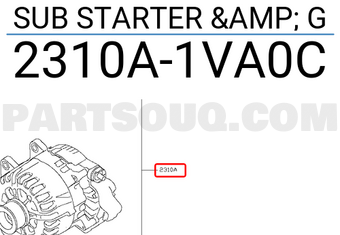 Nissan 2310A1VA0C SUB STARTER & G