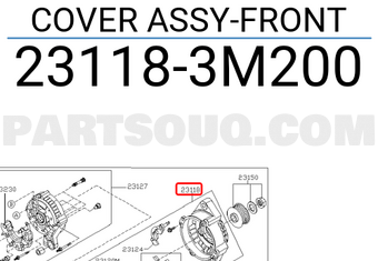 Nissan 231183M200 COVER ASSY-FRONT