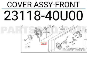 Nissan 2311840U00 COVER ASSY-FRONT