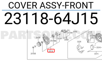 Nissan 2311864J15 COVER ASSY-FRONT