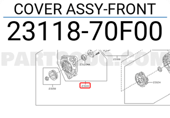 Nissan 2311870F00 COVER ASSY-FRONT
