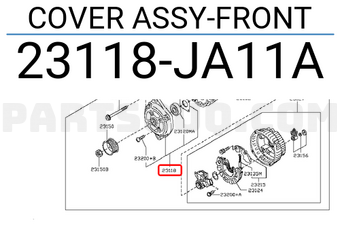 Nissan 23118JA11A COVER ASSY-FRONT