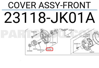 Nissan 23118JK01A COVER ASSY-FRONT
