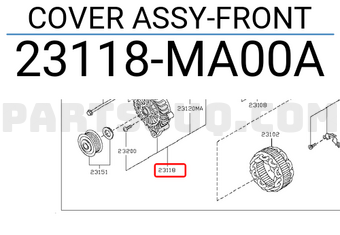 Nissan 23118MA00A COVER ASSY-FRONT