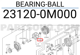 Nissan 231200M000 BEARING-BALL