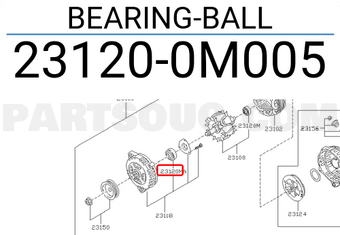 Nissan 231200M005 BEARING-BALL