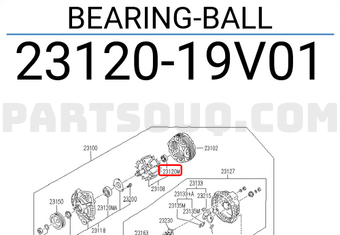Nissan 2312019V01 BEARING-BALL