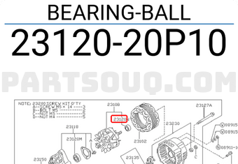 Nissan 2312020P10 BEARING-BALL