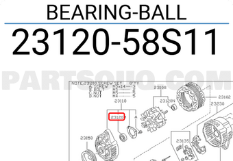 Nissan 2312058S11 BEARING-BALL