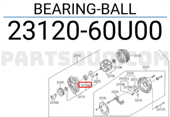 Nissan 2312060U00 BEARING-BALL