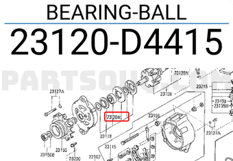 Nissan 23120D4415 BEARING-BALL