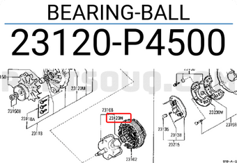 Nissan 23120P4500 BEARING-BALL
