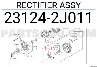 Nissan 231242J011 RECTIFIER ASSY