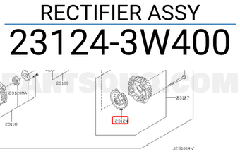 Nissan 231243W400 RECTIFIER ASSY