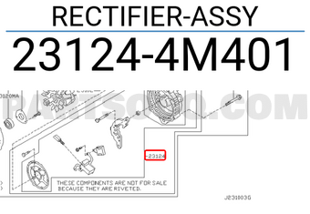 Nissan 231244M401 RECTIFIER-ASSY