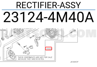 Nissan 231244M40A RECTIFIER-ASSY